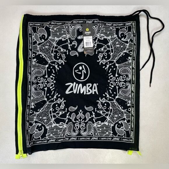Zumba Bandana Zip Skirt Women One Size Fits All Black NWT - Picture 1 of 5